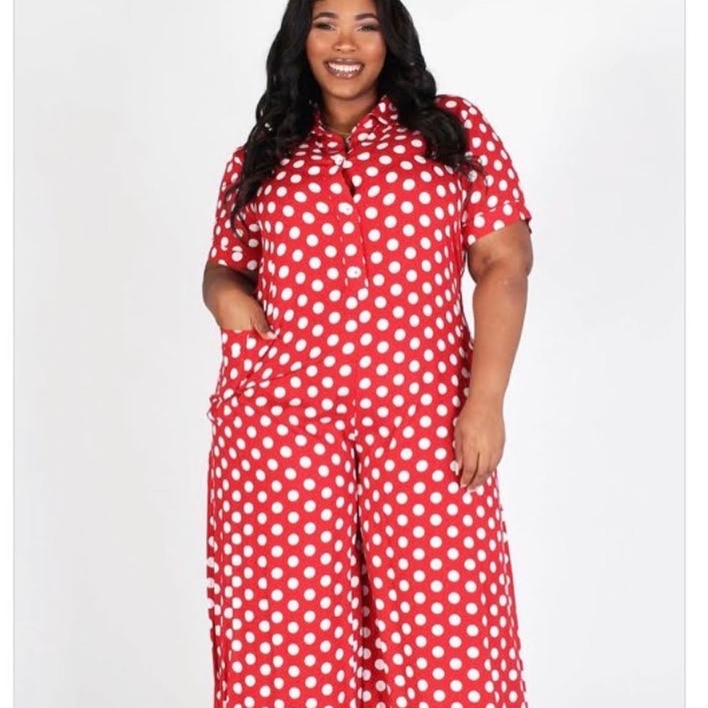 COPY - Women’s Red and White Polka Dot Jumpsuit